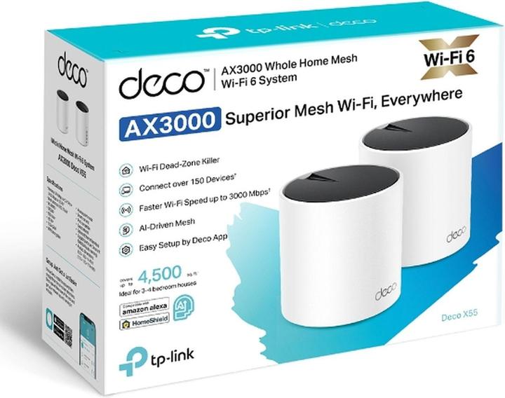Actual product image TP-Link DECO X55(2-PACK) - Deco X55 - Mesh Wi-Fi 6 system (2-pack)