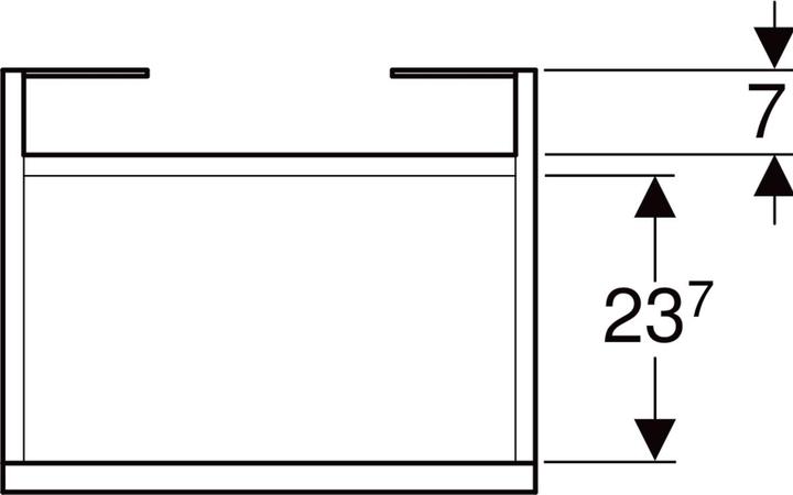 Produktbild Geberit Renova Plan Unterschrank für Handwaschbecken, 1 Tür, 43,5x66x34,5cm, 501903 (43.5 x 34.5 x 60.5 cm)