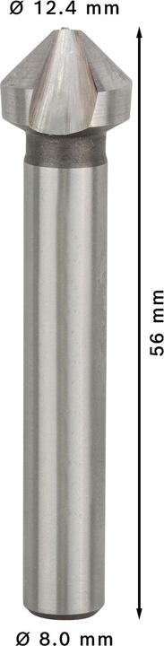 Actual product image Bosch Professional Zubehör PRO Soft Metal HSS countersink, 12.4 x 56 mm, M6 (8 mm)