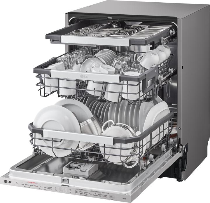 Produktbild LG QuadWash DB475TXS Geschirrspüler mit Vollentleerung Klasse A 14 Plätze Dampf Wi-Fi