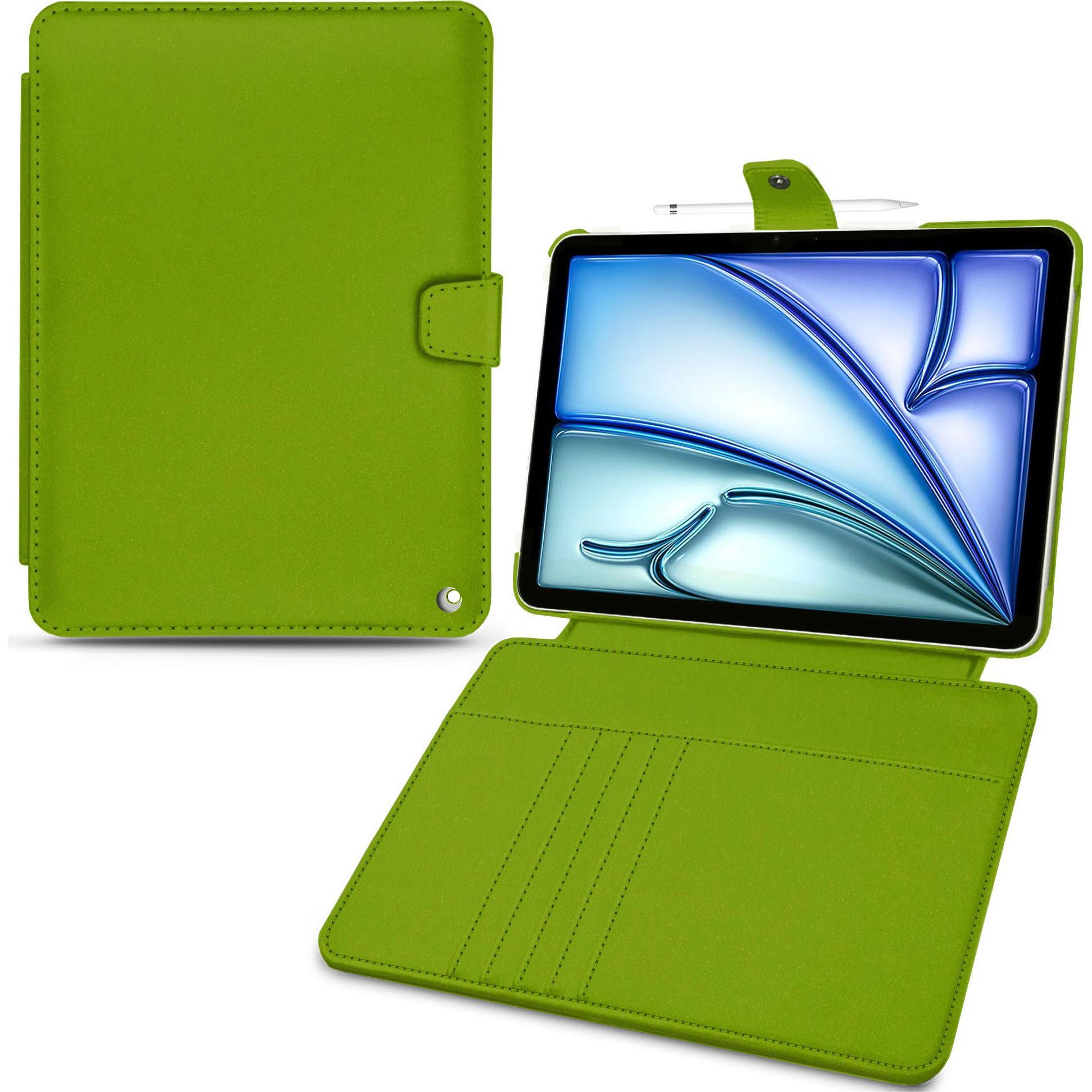 Noreve Lederschutzhülle Wallet (iPad Air 2020 (4. Gen), iPad Air 2022 (5. Gen)), Tablet Hülle, Grün