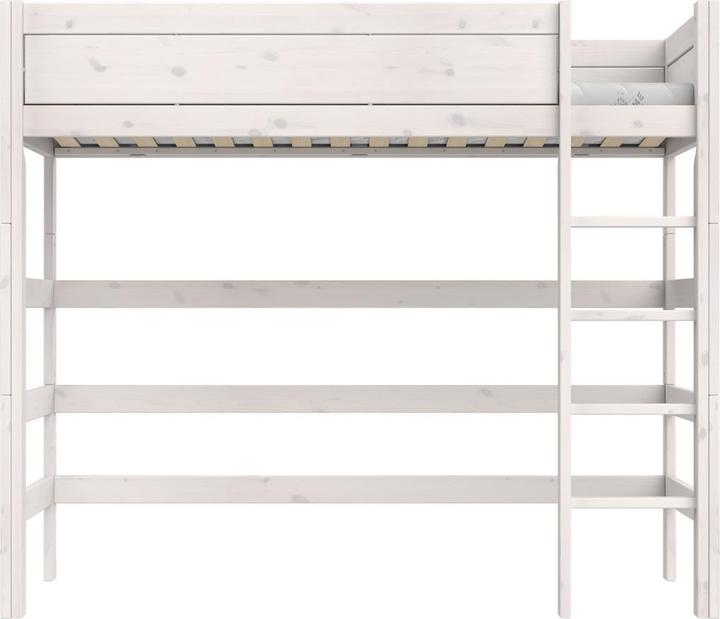 Image du produit Lifetime Kidsrooms Lit mezzanine avec sommier Deluxe et échelle droite (90 x 200 cm)