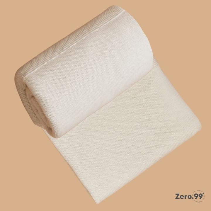 Immagine prodotto Zero.99 Gesstrickte Decke, 100 % Baumwolle (100 x 80 cm)