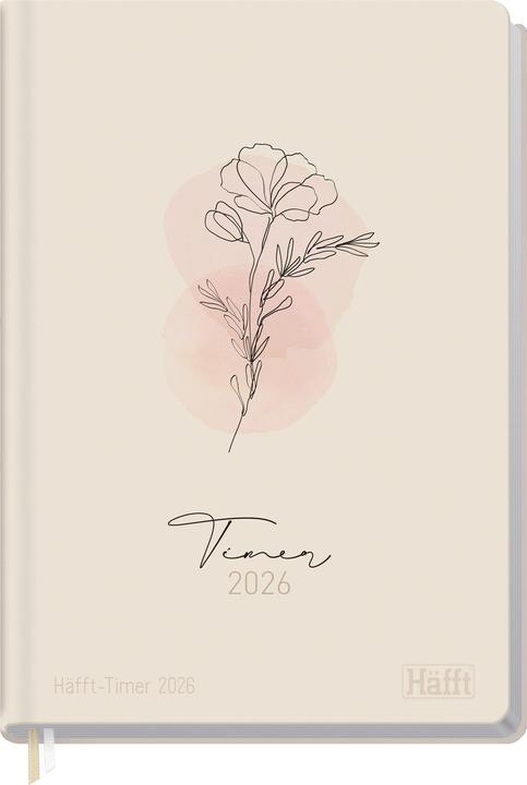 Produktbild Häfft-Timer'DaintyFlower'2026 (A5, 1 Woche / 2 Seiten)