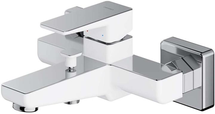 Omnires parma - badkraan, wit/chroom