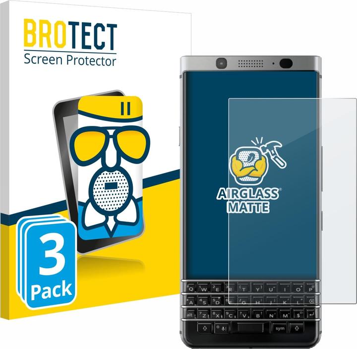 Produktbild BROTECT Schutzglas Schutzfolie Glas Folie Displayschutz matt (3 Stk., Blackberry KEYone)