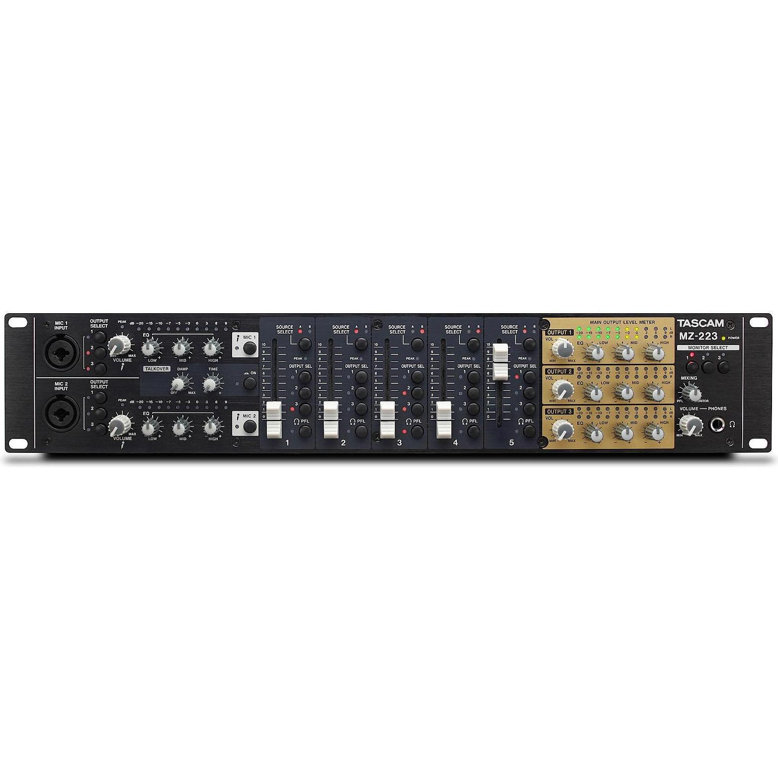 Tascam MZ-223 (Mixer da studio e live), Mixer audio, Nero