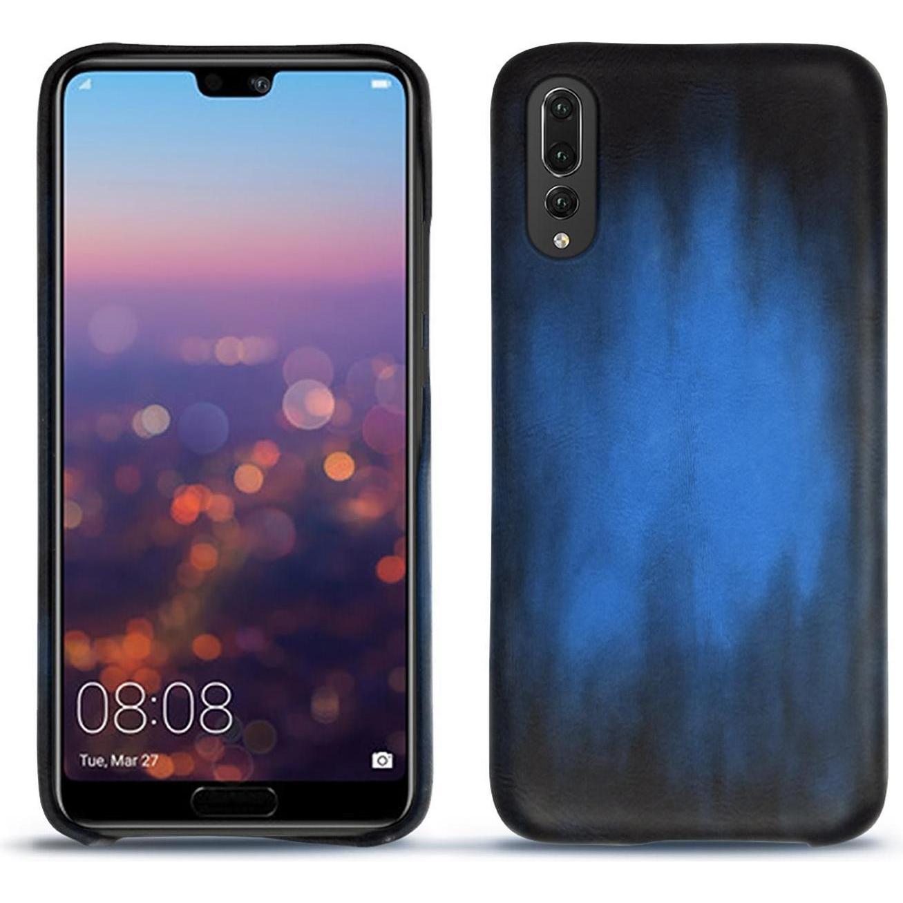 Thumbnail - Noreve Lederschutzhülle (Huawei P20 Pro), Smartphone Hülle, Blau