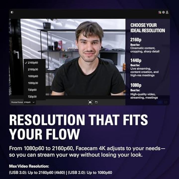 Produktbild Corsair Elgato Facecam 4K (8.30 Mpx)