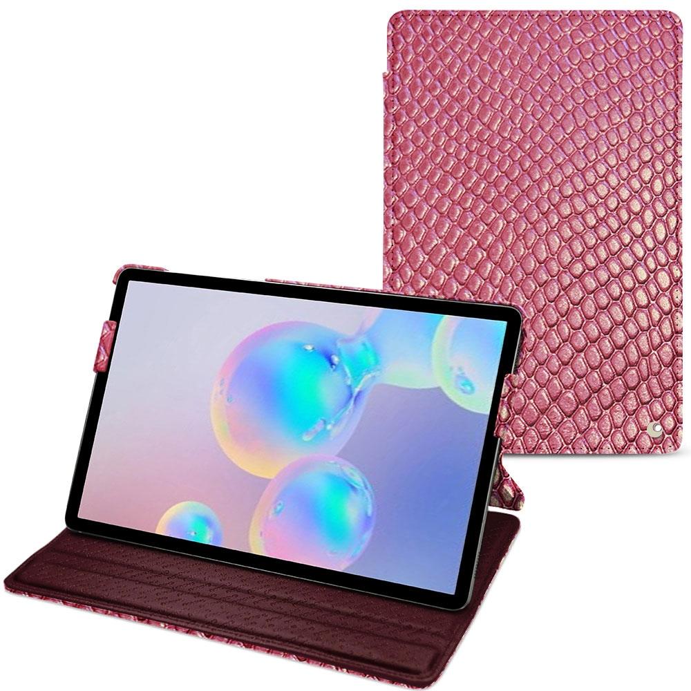 Noreve Lederschutzhülle horizontal (Galaxy Tab S6), Tablet Hülle, Rosa