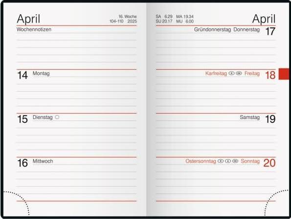 Produktbild rido/idé 7016168905 Taschenkalender Modell partner/Industrie I (2025)| 2 Seiten = 1 Woche| A7| (Deutsch)