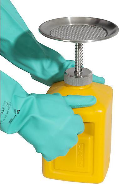 Actual product image Falcon Plunger can, yellow polyethylene, capacity 1 l.