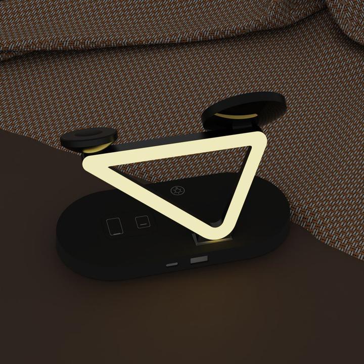 Produktbild Tech-Protect QI15W-A41 3in1 Wireless Charger with MagSafe for Apple Devices - Black (15 W)