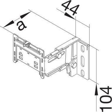 Produktbild Hager TEH G2261 Universalkonsole Wandabstand 78-125 mm verzinkt (Kabelkanal)