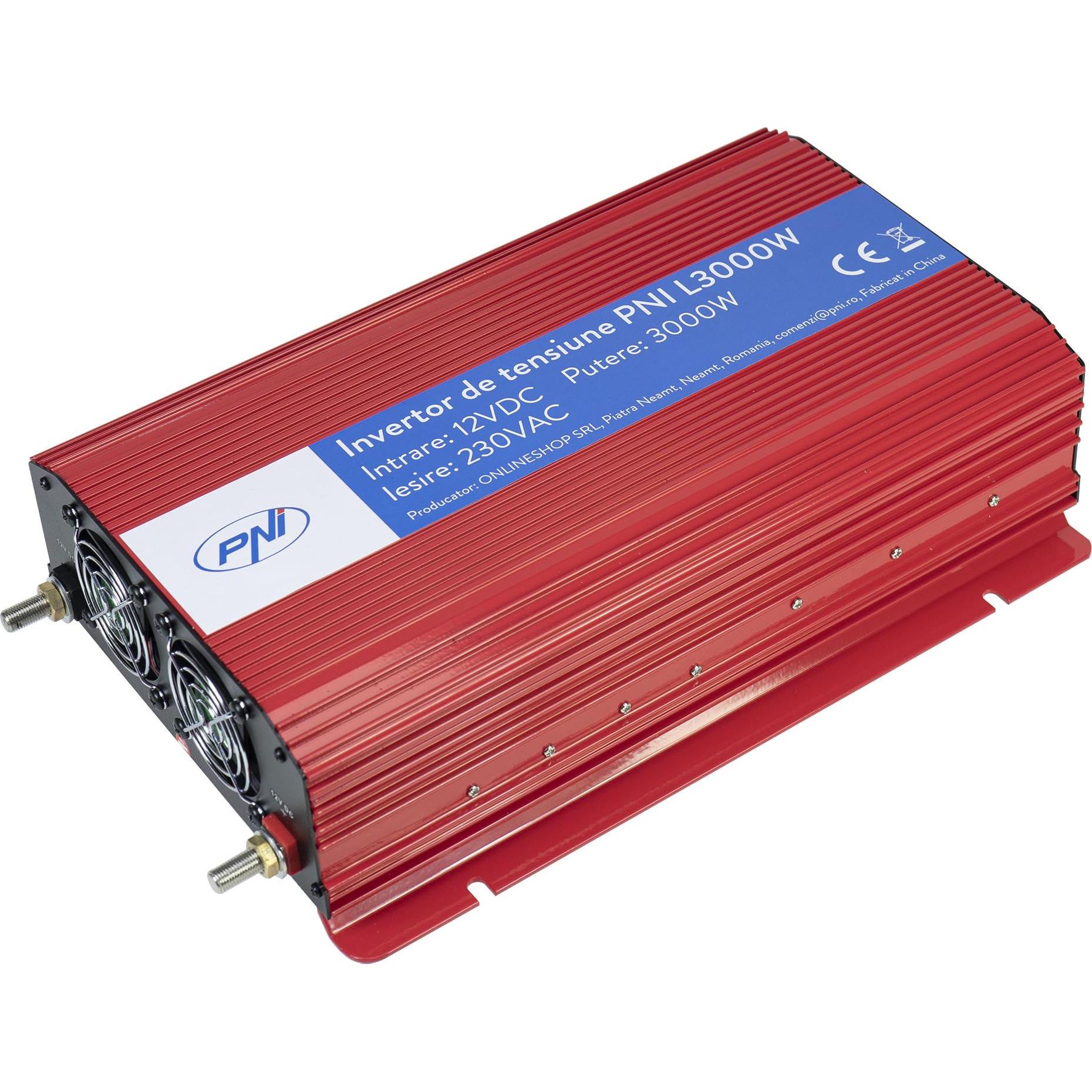 PNI, Spannungswandler, Spannungswechselrichter L3000W Versorgung 12V Ausgang 230V