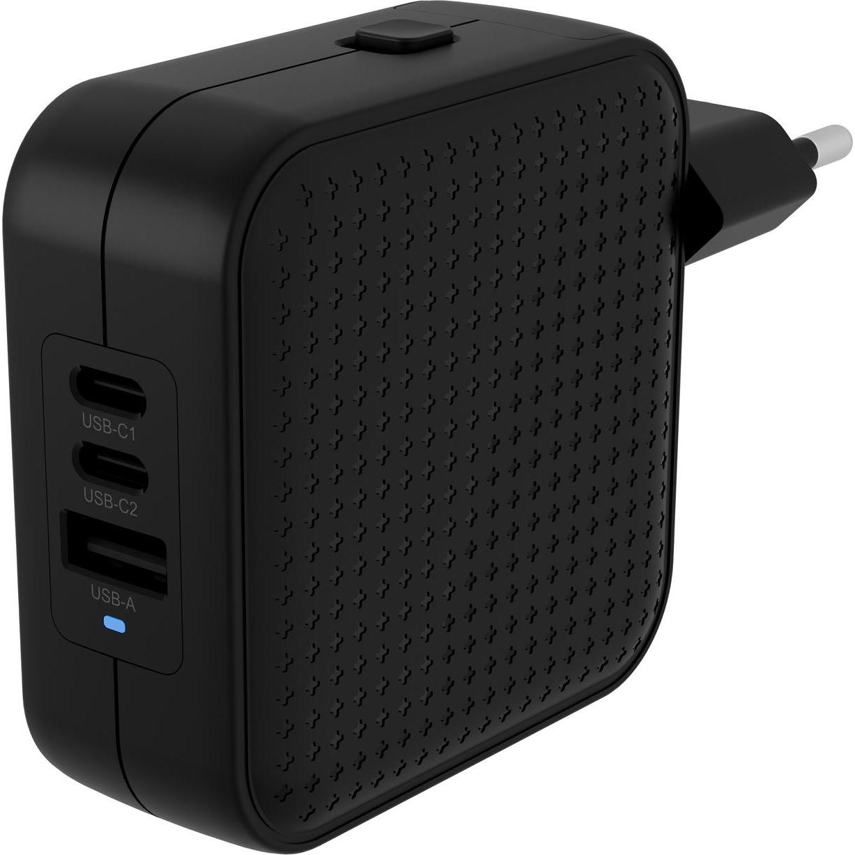 Targus Caricatore Hyperjuice USB-C (70 W, 3 Porte), Caricatore Usb, Nero