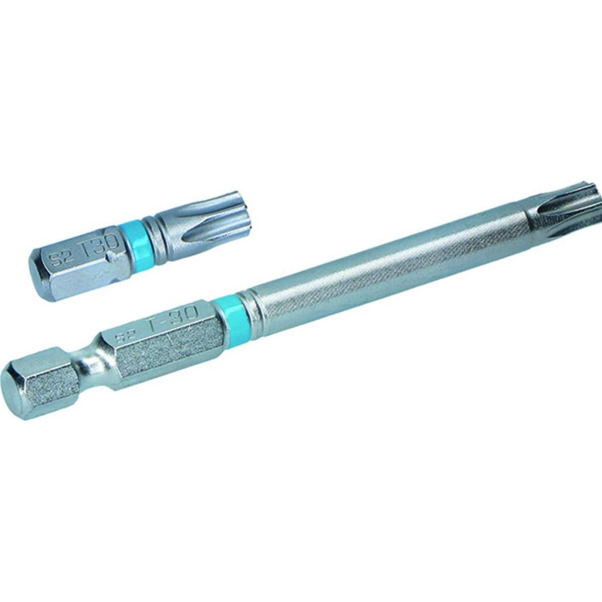 technocraft, Bits, Torx-Bits 1/4" x 75 mm mit Farbring (Innensechsrund TX M30)