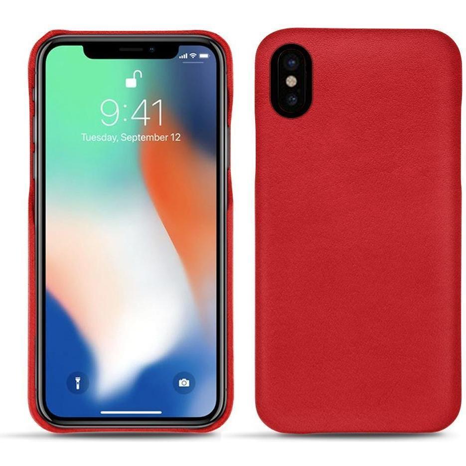Noreve Lederschutzhülle (Apple iPhone XS Max), Smartphone Hülle, Rot
