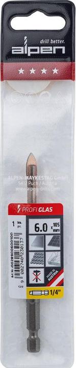 Immagine prodotto Alpen Trapano di vetro (6 mm)
