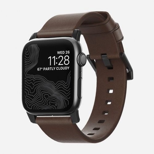 Image du produit Nomad Sangle de connexion moderne (44 mm, Cuir, Acier inoxydable, Apple Watch Series 4, Apple Watch Series 5, Apple Watch Series 6, Apple Watch SE)