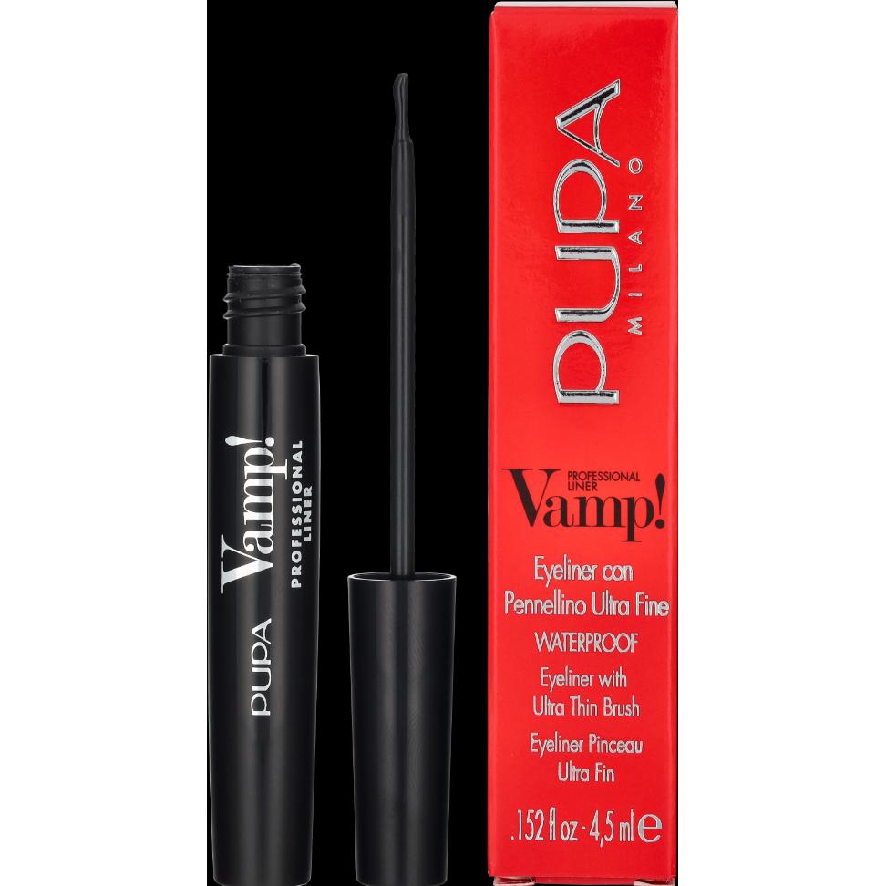 Thumbnail - Pupa Milano, Eyeliner + Kajal, Vamp! Professional Line extrablack glossy finish (100 Extra Black)