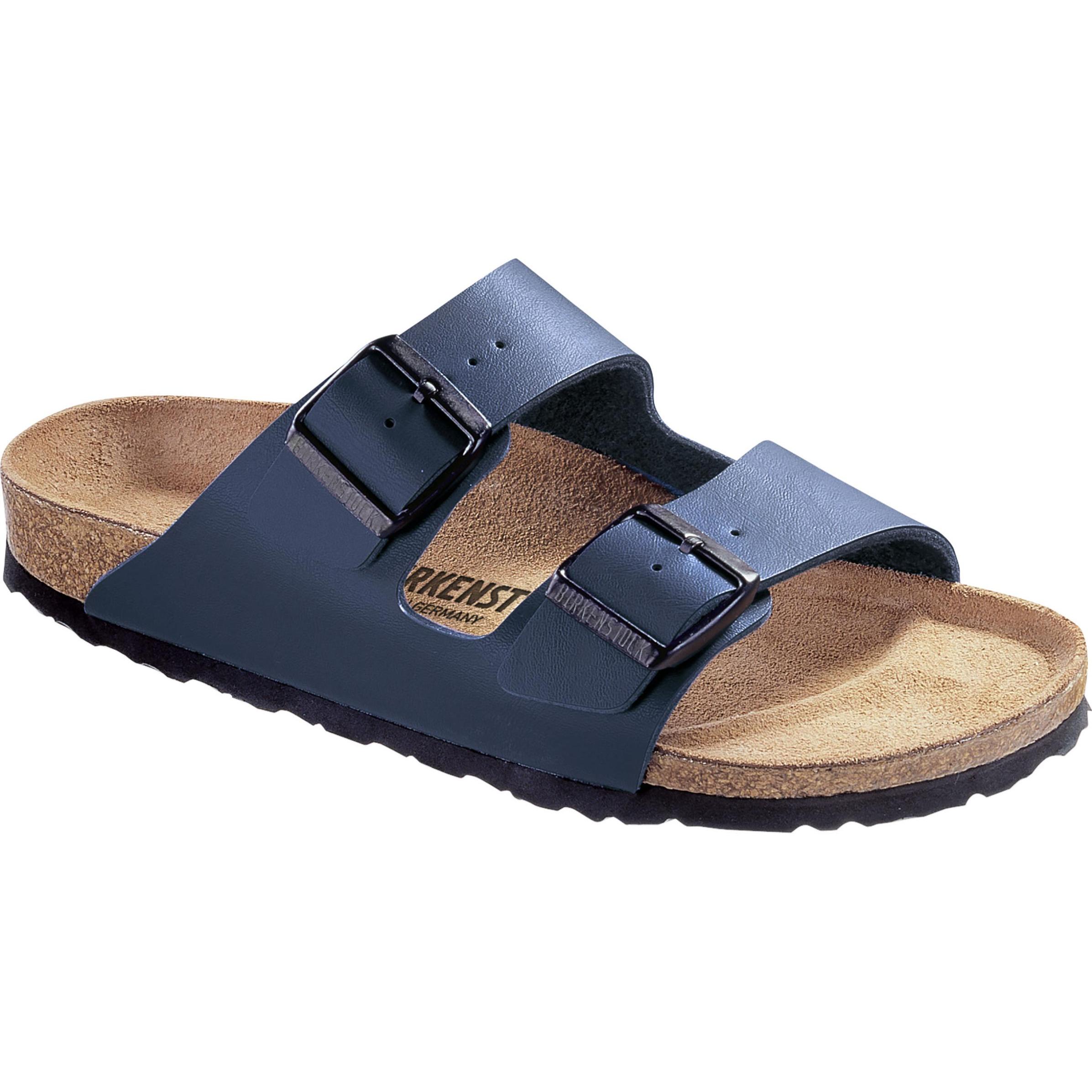 Birkenstock, Unisex, Hausschuhe, Arizona Birko-Flor Normal, Blau, (36)