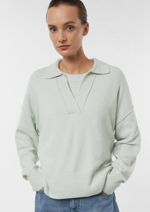 Immagine prodotto Comma Strickpullover Polopullover aus Baumwollmix mit modernem V-Ausschnitt und Cashmere Touch (36)