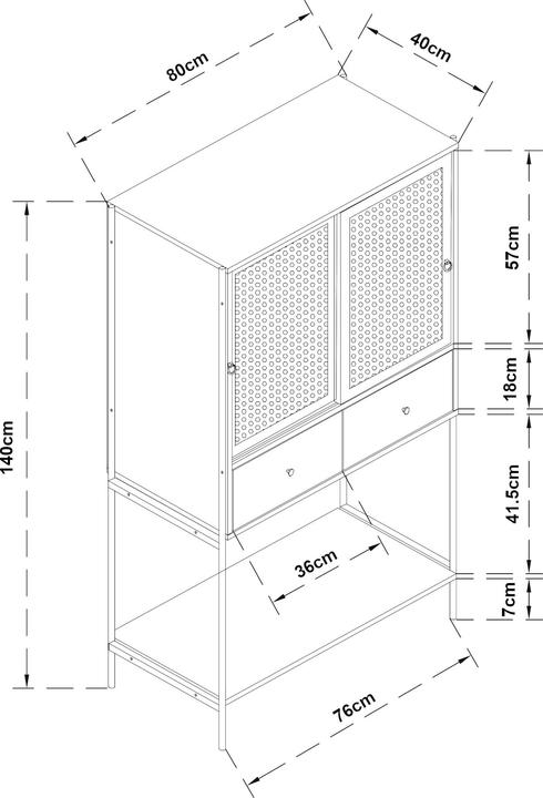 Valori nutrizionali e ingredienti En.Casa Stryn (140 x 80 x 40 cm)