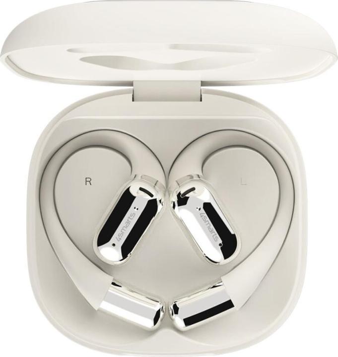 Produktbild 4smarts Open-Ear Bluetooth Kopfhörer SkyBuds AI Screen, Beige (Keine Geräuschunterdrückung, 4 h, Kabellos)