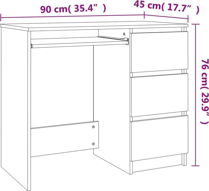 Produktbild VidaXL Ilke (90 x 45 x 76 cm)