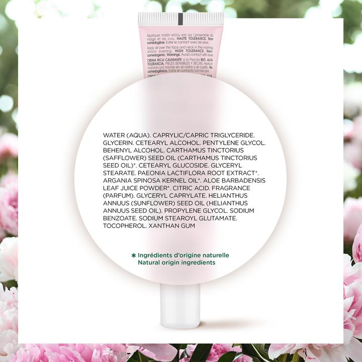 Image du produit Klorane Crème riche et apaisante à la pivoine BIO (40 ml, Crème 24h)