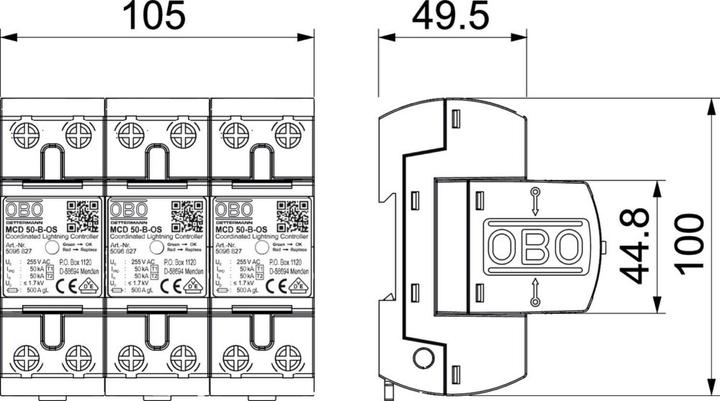 Actual product image OBO Bettermann OBO MCD 50B/3OS CoordinatedLightningController Set