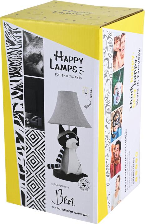 Actual product image Happy Lamps Ben the raccoon