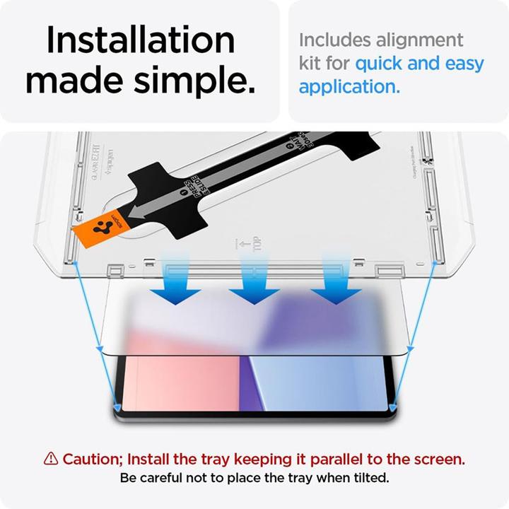 Actual product image Spigen GLAS.tR EZ Fit iPad Air 11 2024 Glass Screen Protector (1 pcs., Apple iPad Air 11 2024)