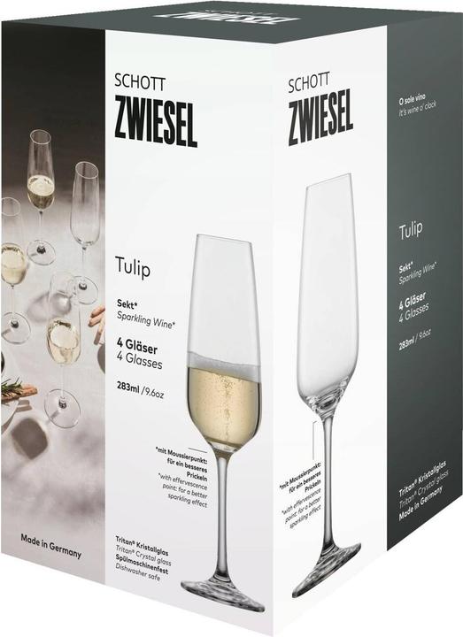 Productafbeelding Schott Zwiesel Champagneglas Tulp 7 4 stuks (28.30 cl, 4 Bril, Champagneglazen)