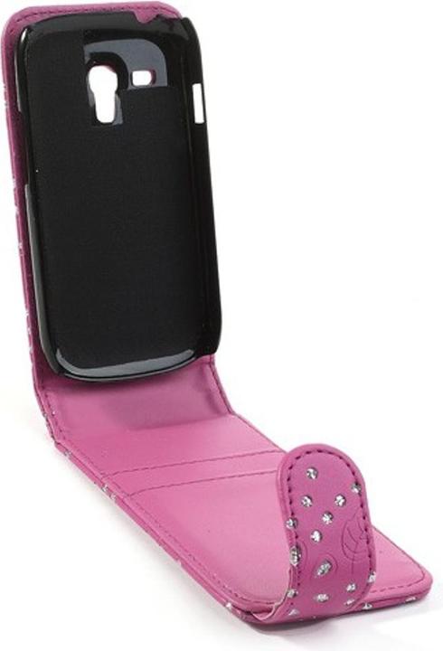 Produktbild König Design Handyhülle Strass für Handy Samsung Galaxy S3 mini i8190 / i8195 / i8200 Pink (Samsung Galaxy S3 Mini)