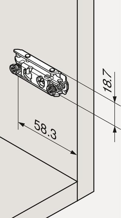 Produktbild Blum Linearmontageplatten CLIP Eckmontage