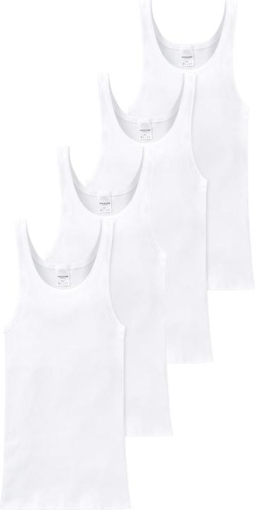 Actual product image Schiesser Pack of 4 Cotton Essentials Double Rib Undershirt (3XL)