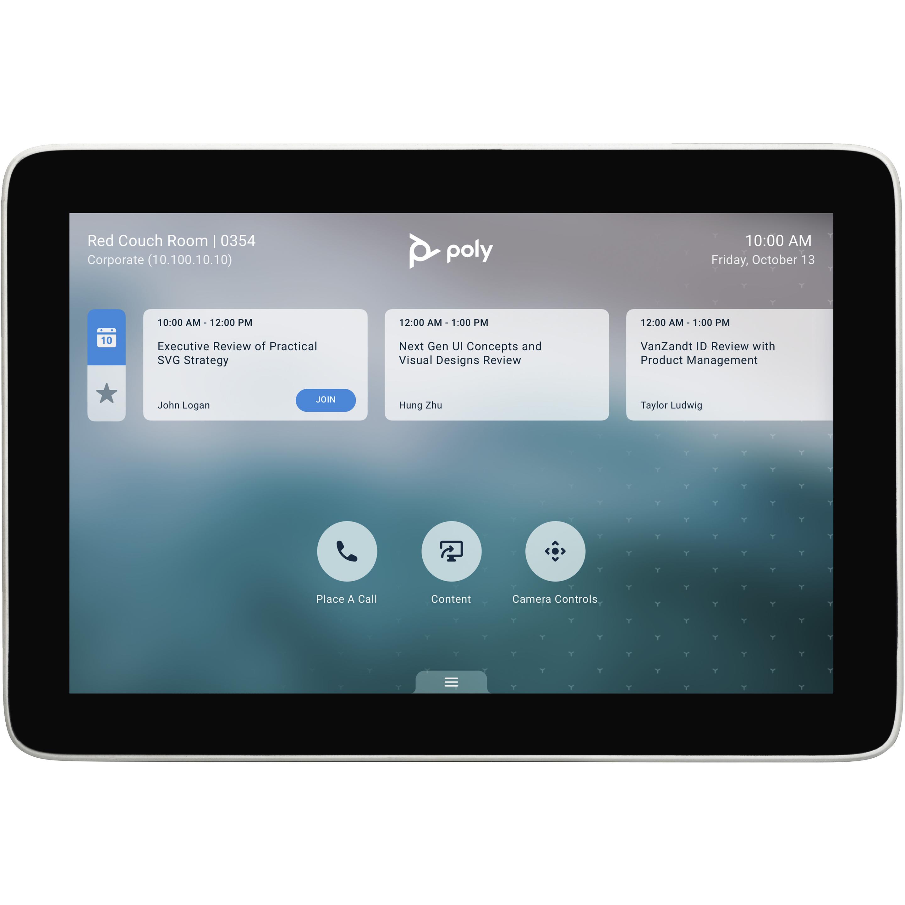 HP Poly TC8 Touch Control, Konferenzgerät, Schwarz, Grau