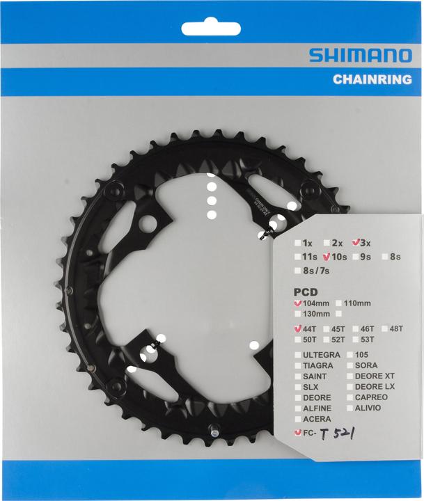 Produktbild Shimano Trekking FC-T521 Kettenblatt AE 10-fach (44)