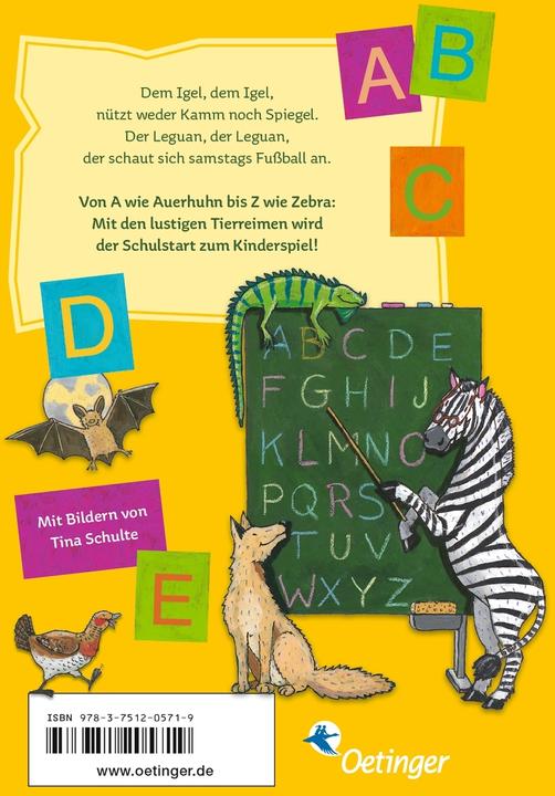 Image du produit L'ABC des animaux (Allemand, Paul Maar, Tina, Schulte, 2024)