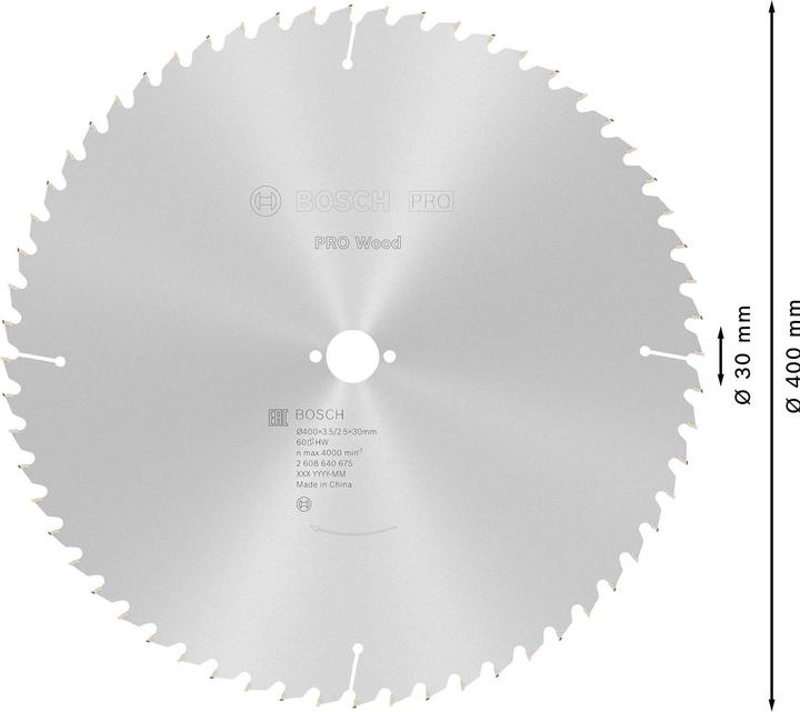 Immagine prodotto Bosch Professional Zubehör Lama per sega circolare PRO Wood, 400 x 3,5 x 30 mm