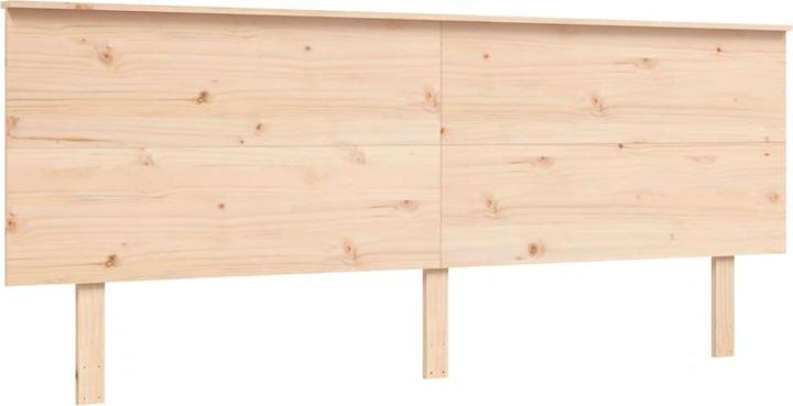 Image du produit vidaXL Massivholzbett mit Kopfteil Weiss 4FT6 Double (135 x 190 cm)