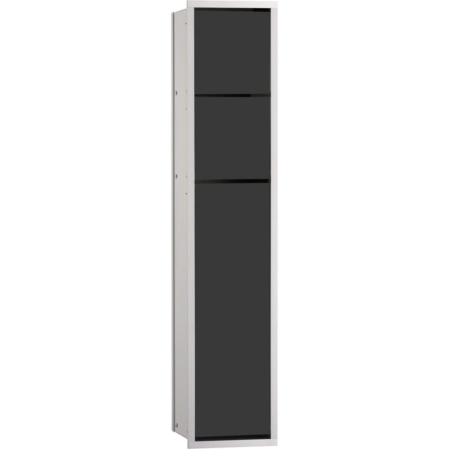Emco, Toilettenpapierhalter, WC-Modul ASIS 150 Unterputz, 809x168mm aluminium/schwarz