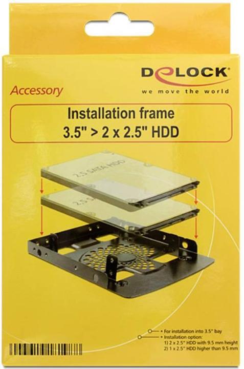 Actual product image Delock HDD installation kit, 2x 2.5" HDD in 3.5"