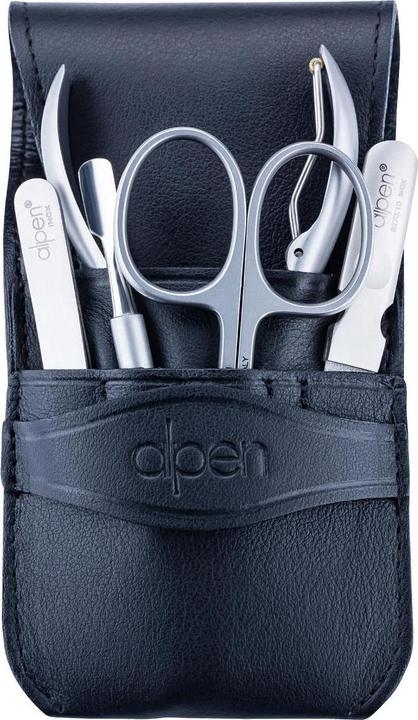 Alpen Manicure set, 5 pcs, stainless, cuticle scissors, nail nippers, tweezers, nail pusher, nail file, s