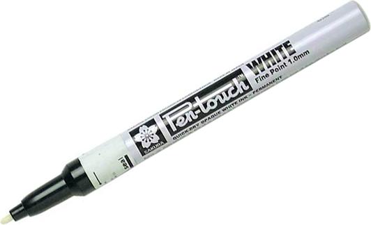 Actual product image Sakura Calligraphy Marker 1.8 mm F, White (1x)