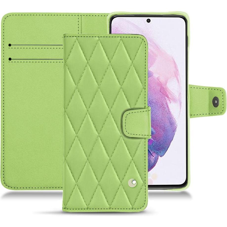 Noreve Lederschutzhülle Wallet (Samsung Galaxy S21+), Smartphone Hülle, Grün