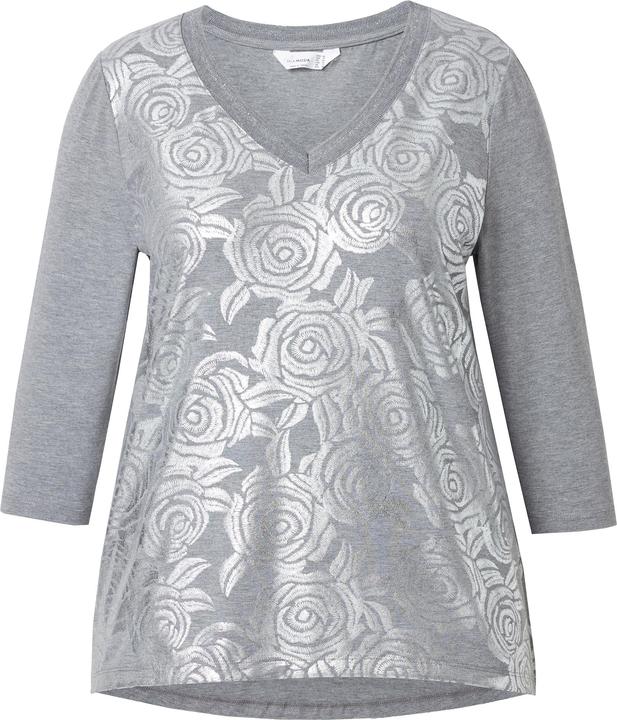 Produktbild Miamoda T-Shirt, A-Linie, silbernes Rosenmuster (50)