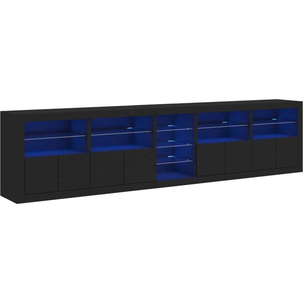 VidaXL, Kommode + Sideboard, Sideboard mit LED-Leuchten (283 x 37 x 67 cm)
